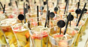 Drinks in the marquee